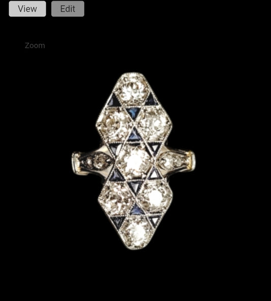 Unique Edwardian sapphire and diamond dress ring
SKU: 7377