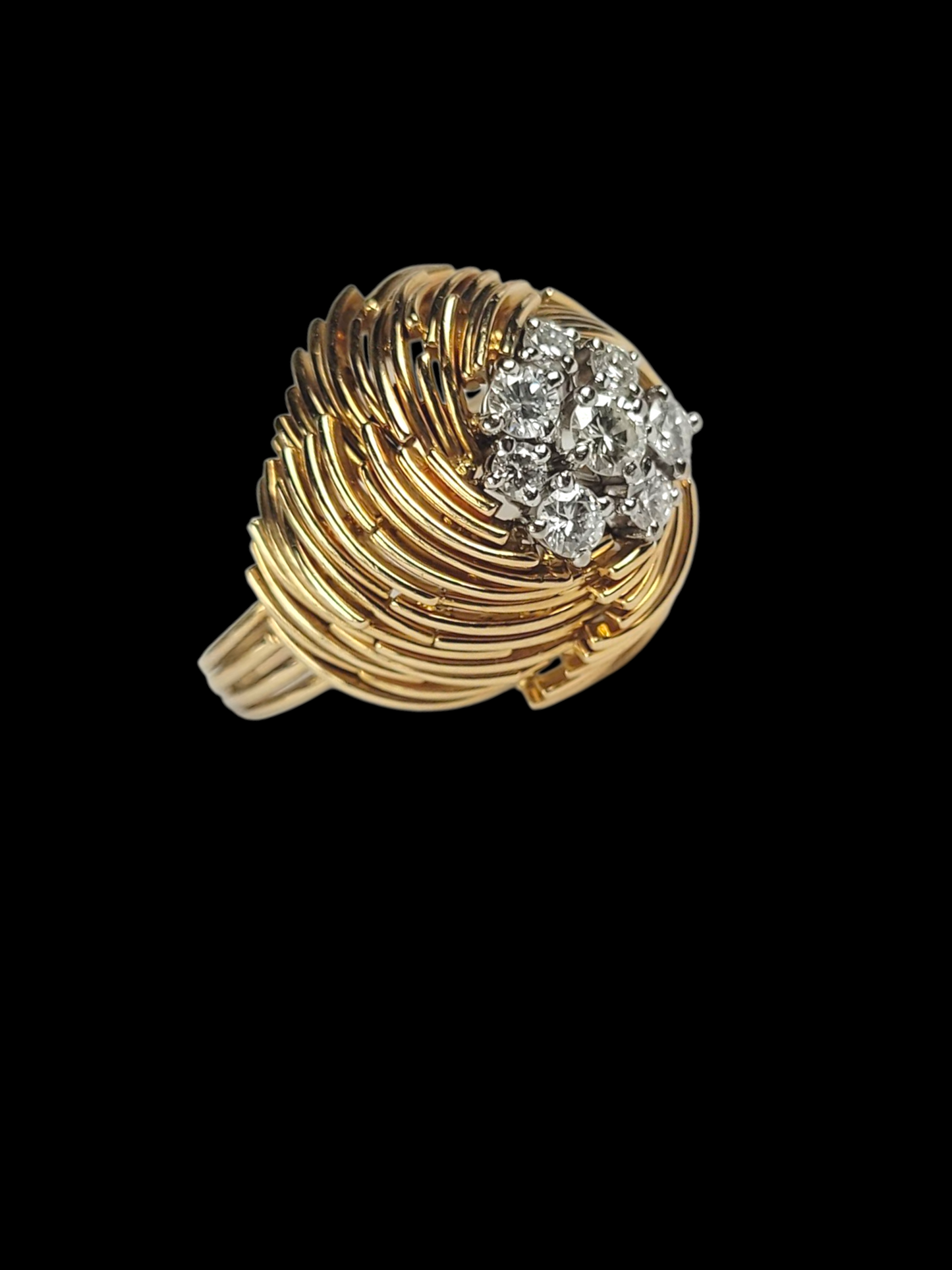 Stylish 18ct gold diamond ring sku 8501