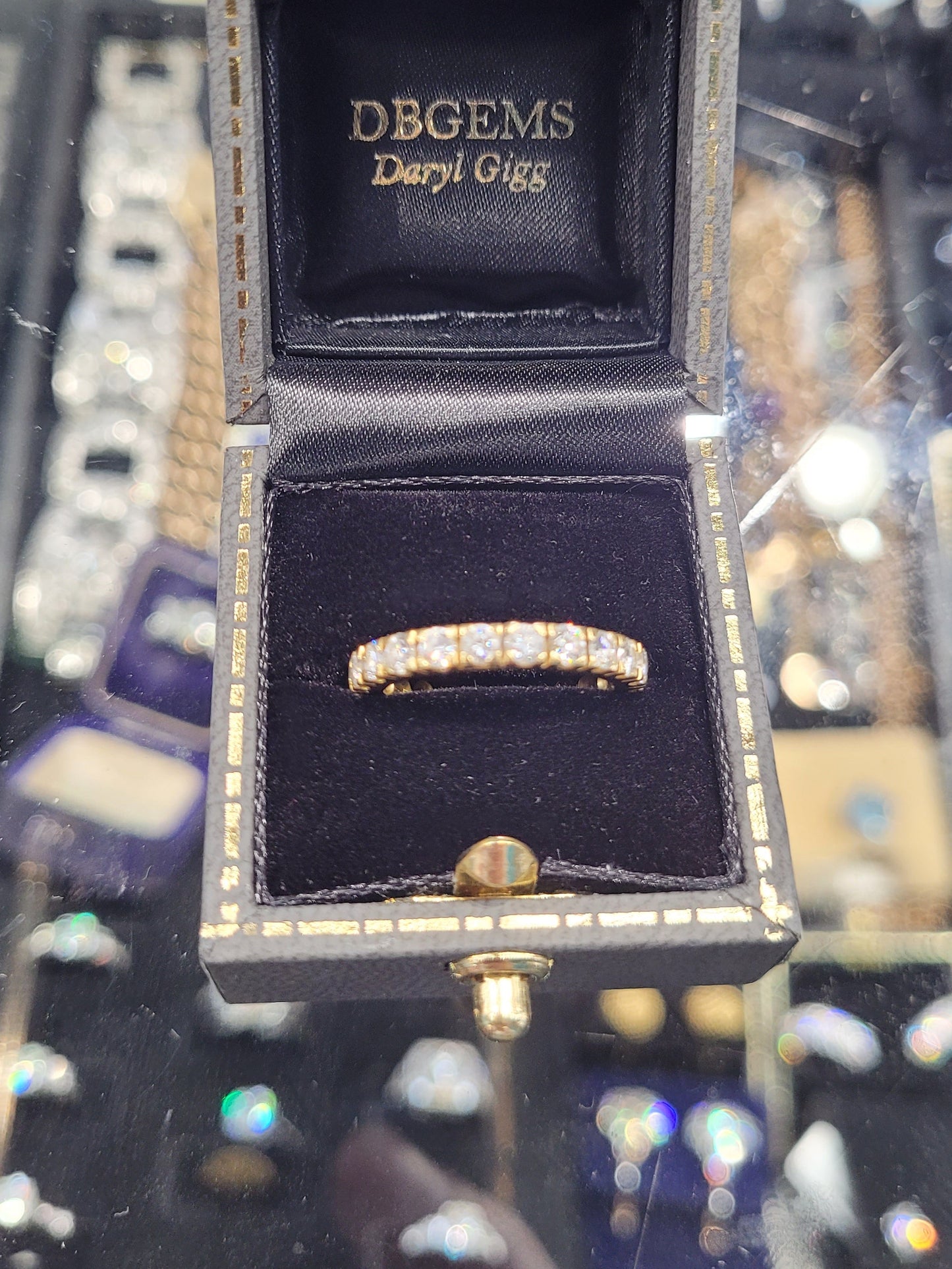 18ct yellow gold diamond full hoop eternity band sku 8496