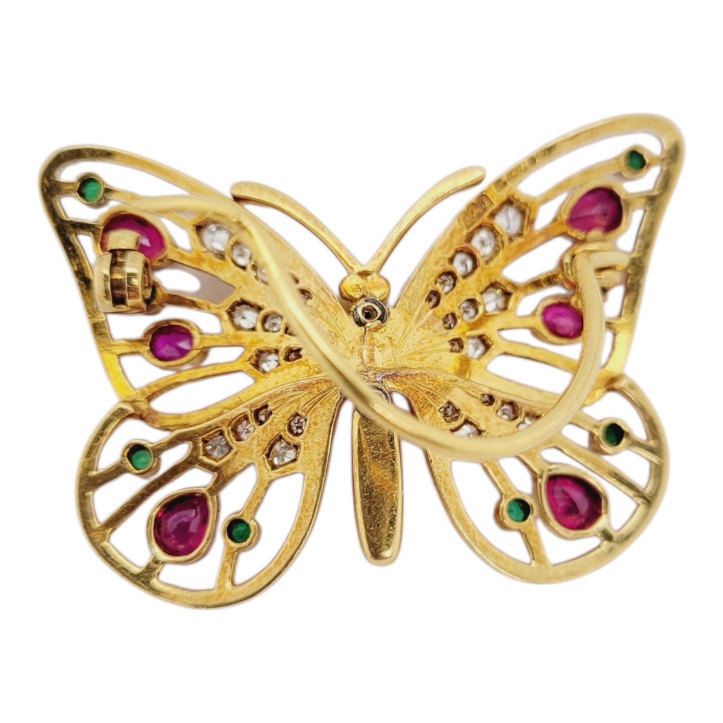 Gemset gold butterfly brooch sku 8876