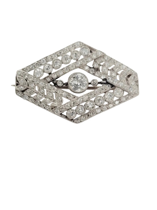 Belle epoque beautiful diamond lozenge brooch sku 9172