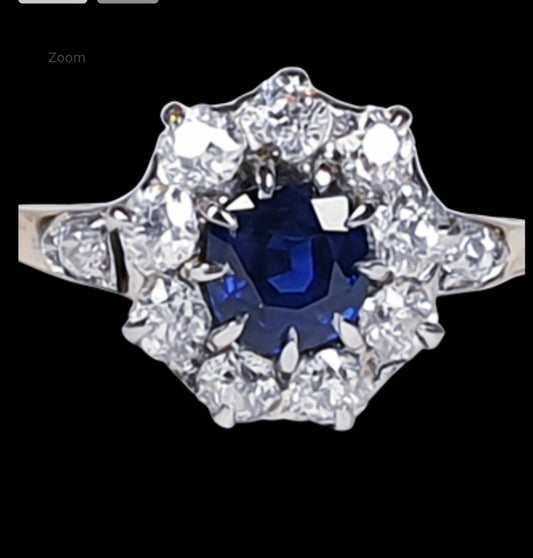 Antique sapphire and diamond engagement ring
SKU: 4780