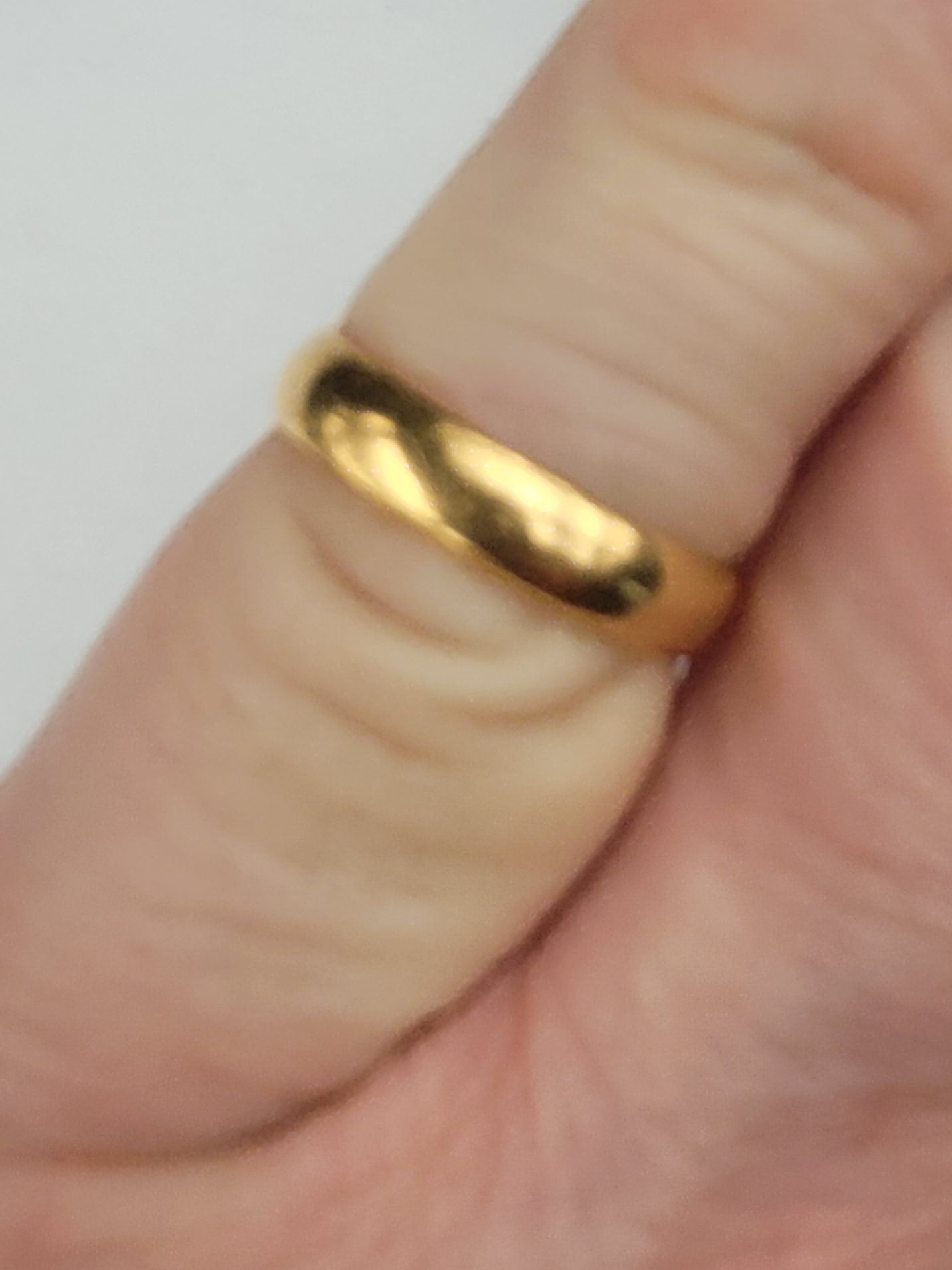 Traditional 22ct buttery yellow gold wedding band sku 8991