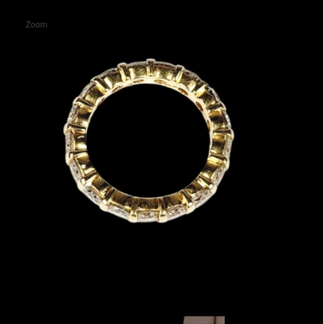 Full hoop diamond eternity ring in 18ct yellow gold sku 7815