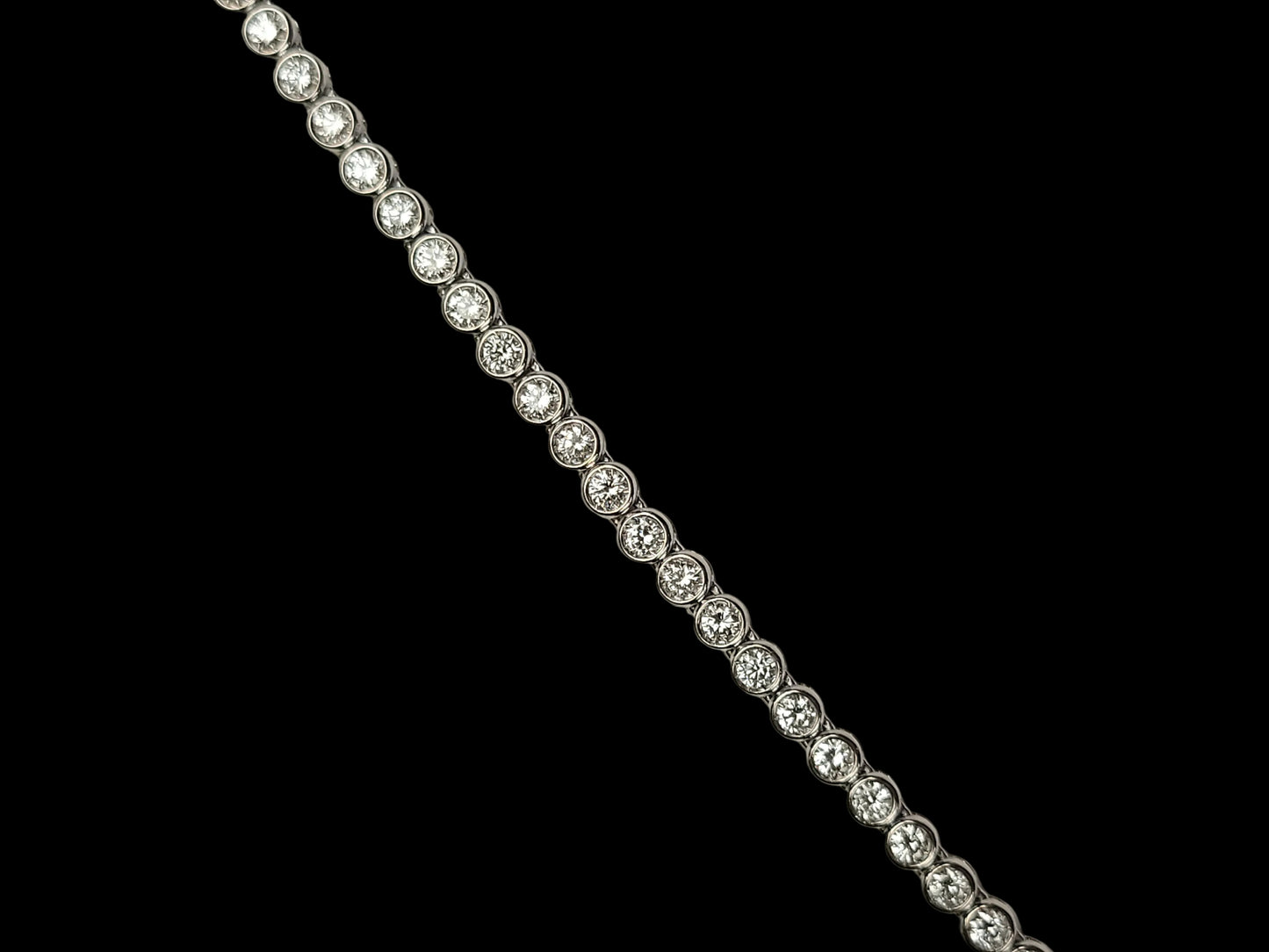 Bezel set diamond tennis bracelet sku 8979