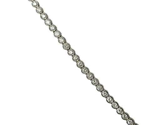 Bezel set diamond tennis bracelet sku 8979