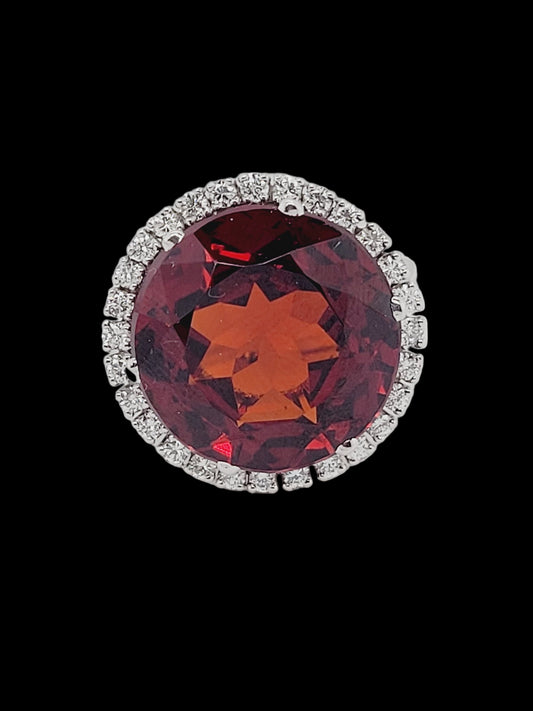Garnet and diamond cluster dress ring
sku 8543