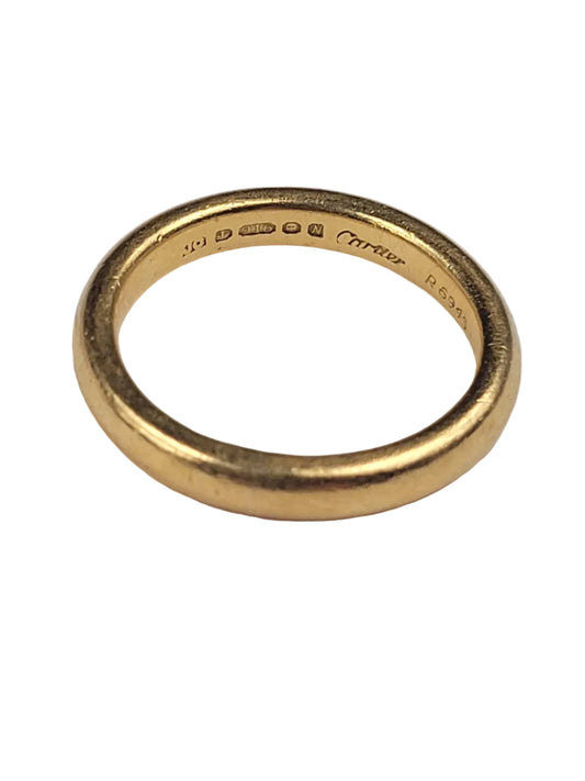 Rare Cartier London 22ct gold wedding band sku 9100