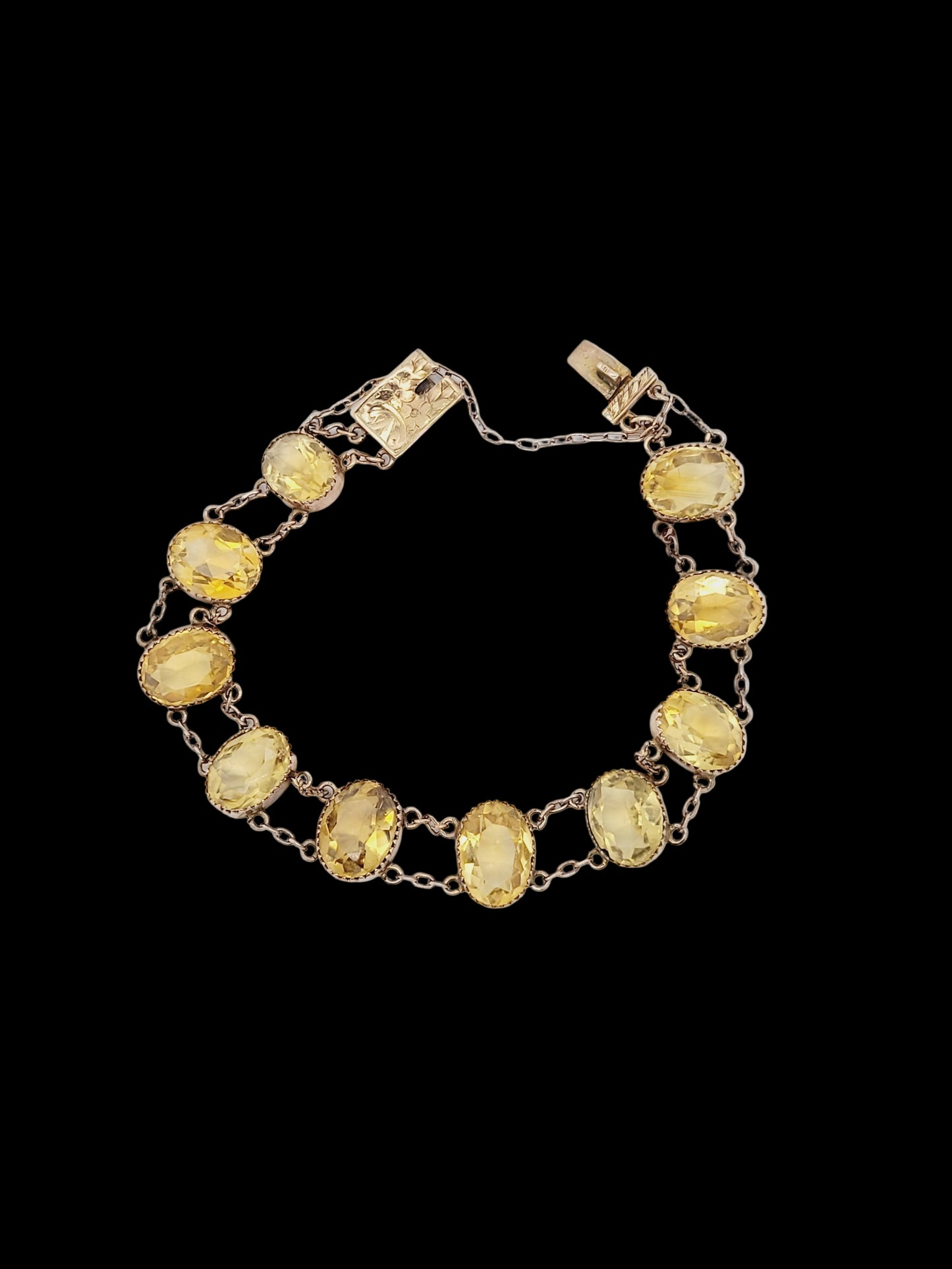 Antique citrine riviere bracelet sku 8668