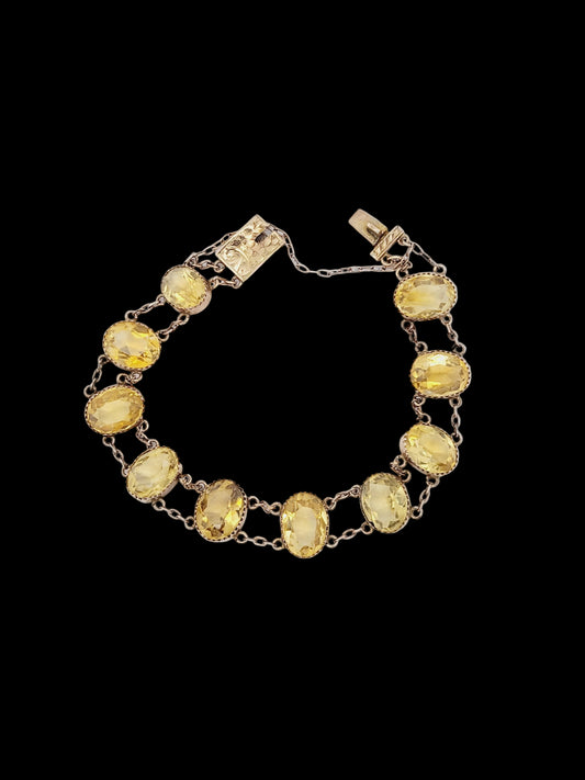 Antique citrine riviere bracelet sku 8668