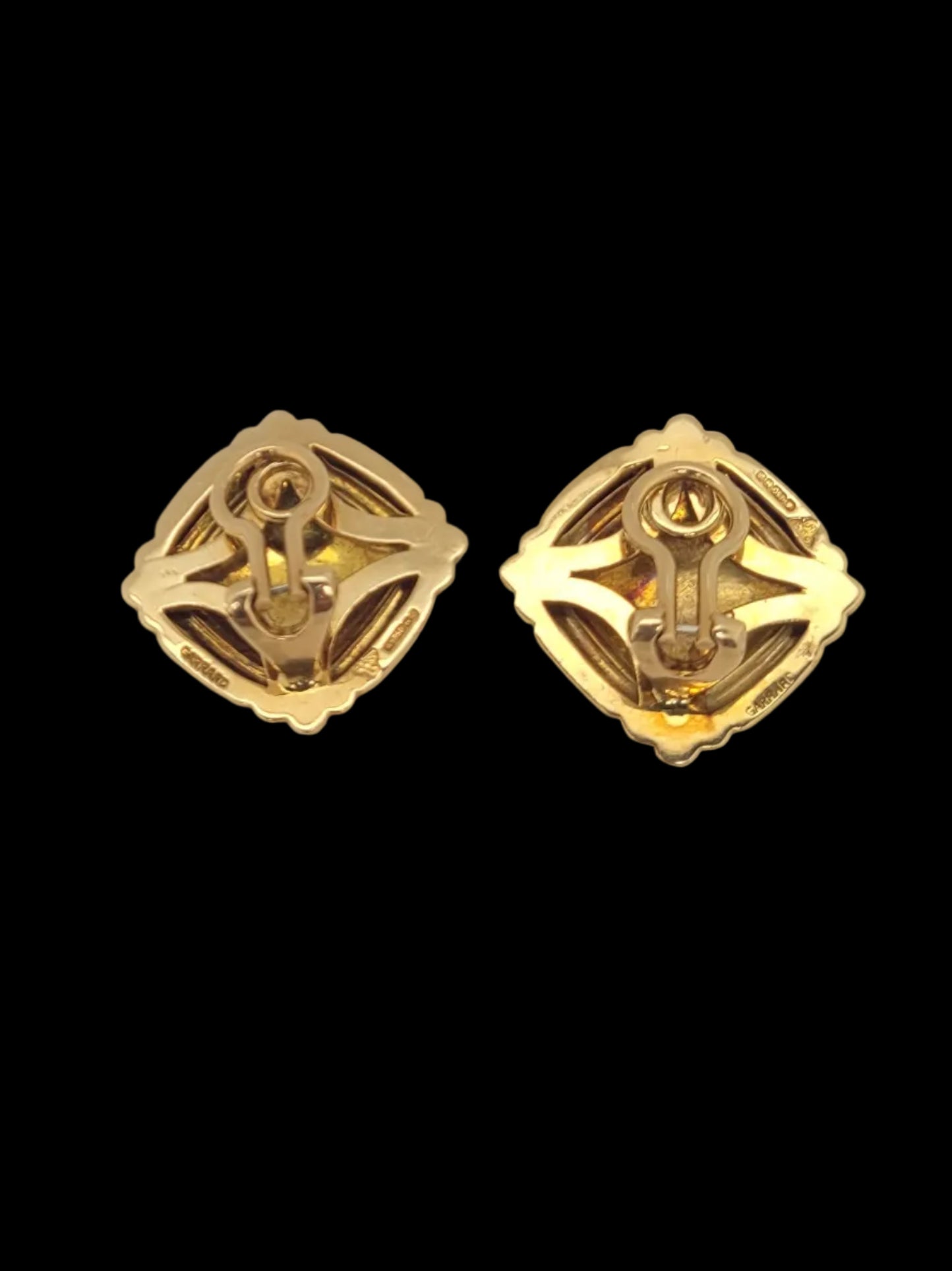 1960's 18ct gold Garrards clip earrings sku 8800