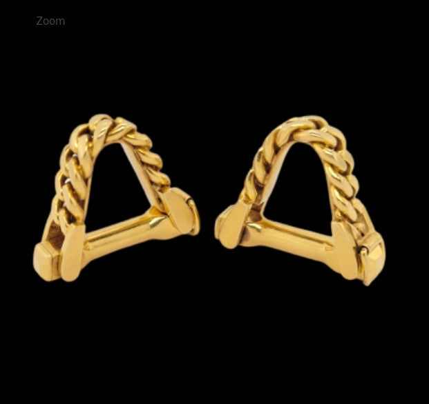 Pair of French 18ct gold stirrup cufflinks
SKU: 6929