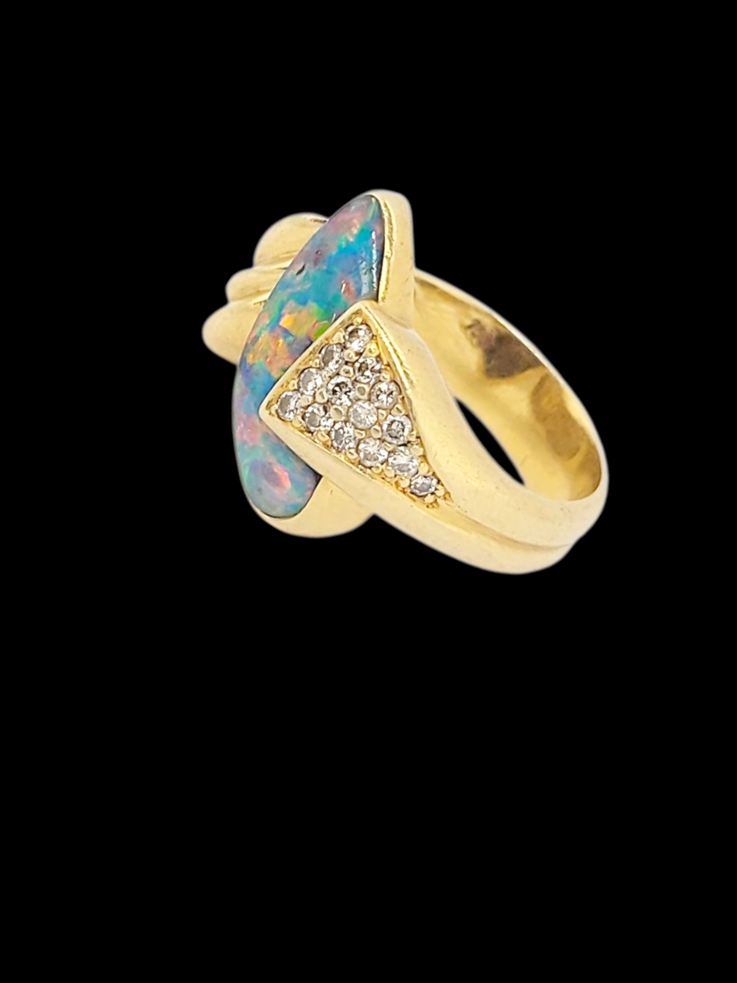 Fine 1970's opal and diamond dress ring
SKU: 8410