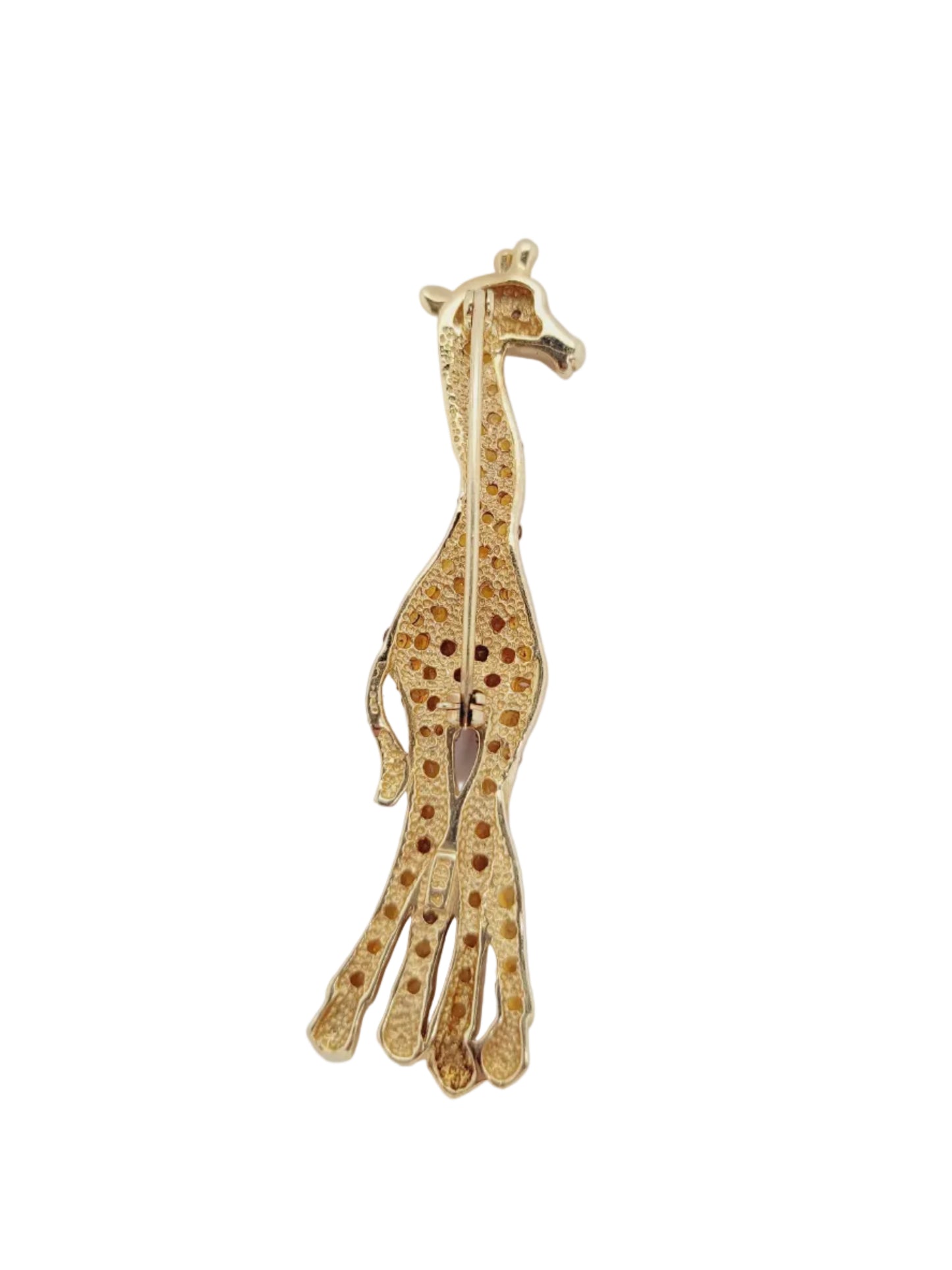 Vintage Madeira Citrine Giraffe brooch sku 9010