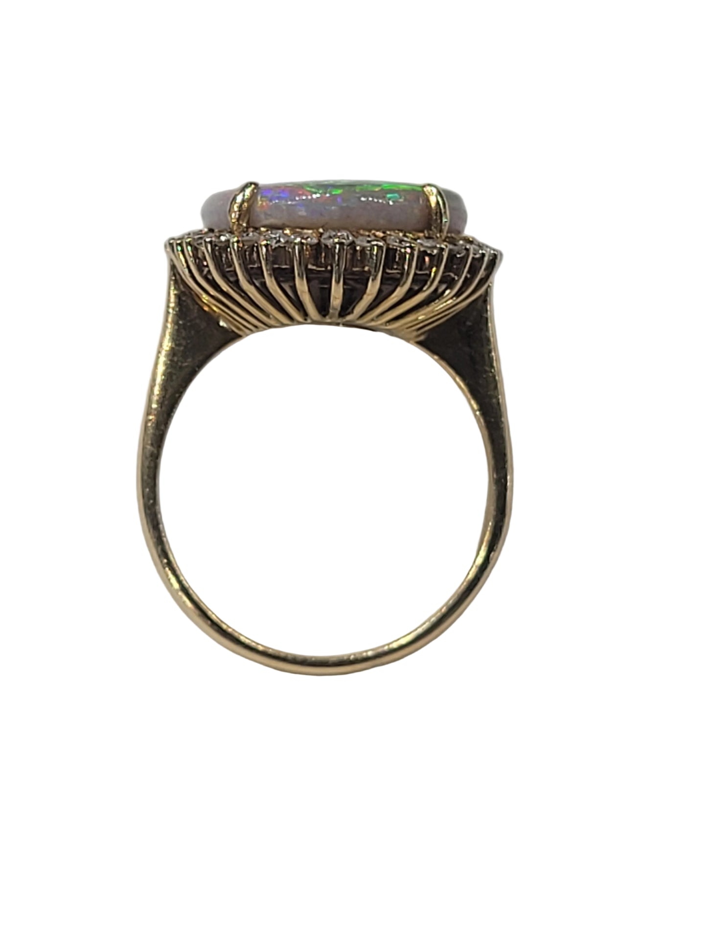 Opal and diamond dress ring sku 9146
