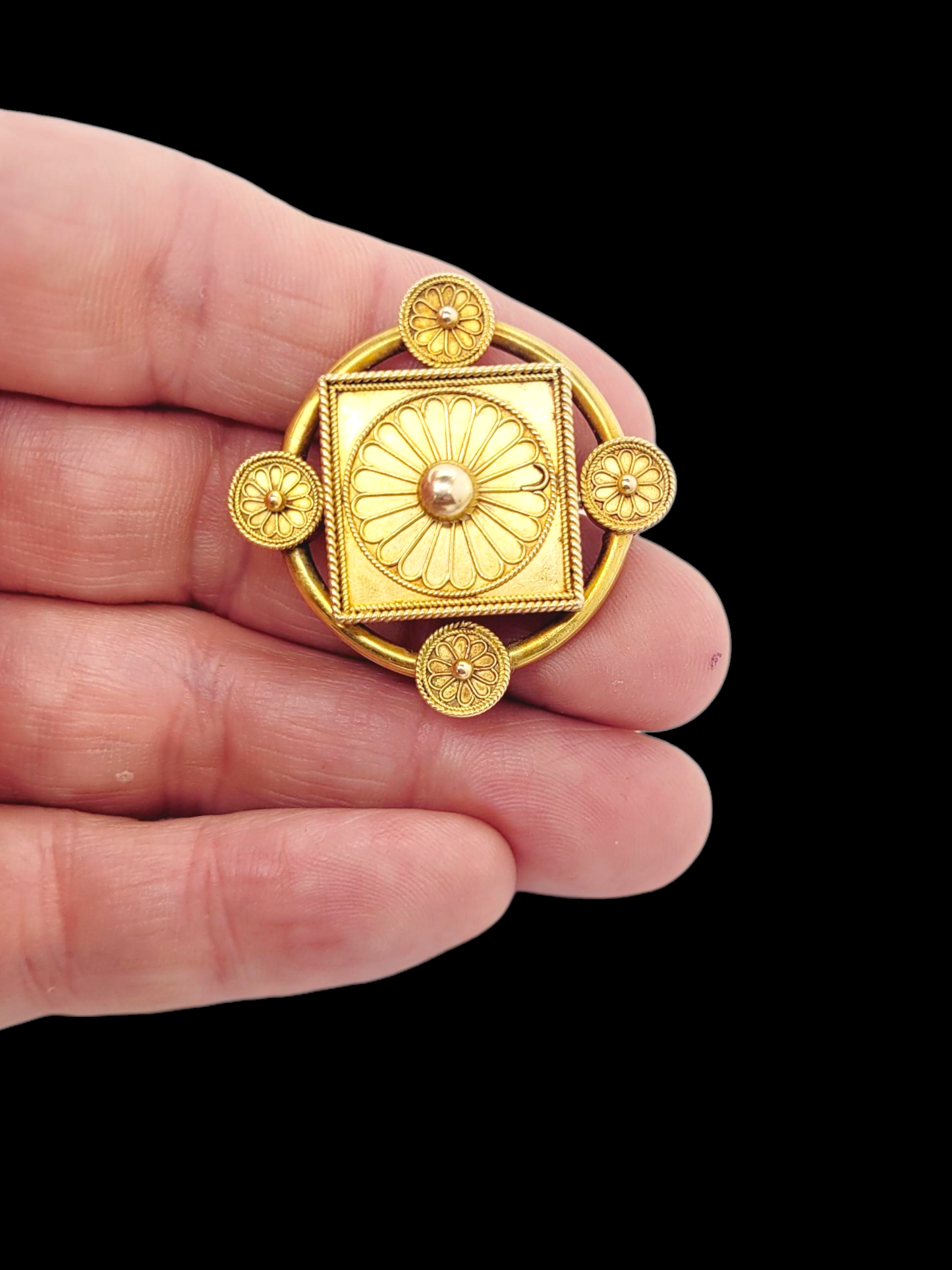 Archaeological revival 19th century gold brooch
SKU: 8261