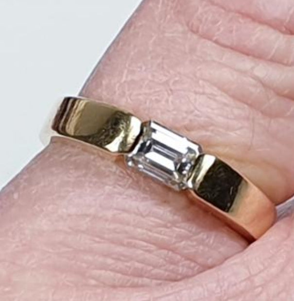 Landscape emerald cut diamond ring
SKU: 4675