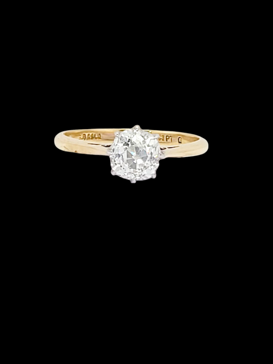 Old mine cut solitaire engagement ring
SKU: 7959