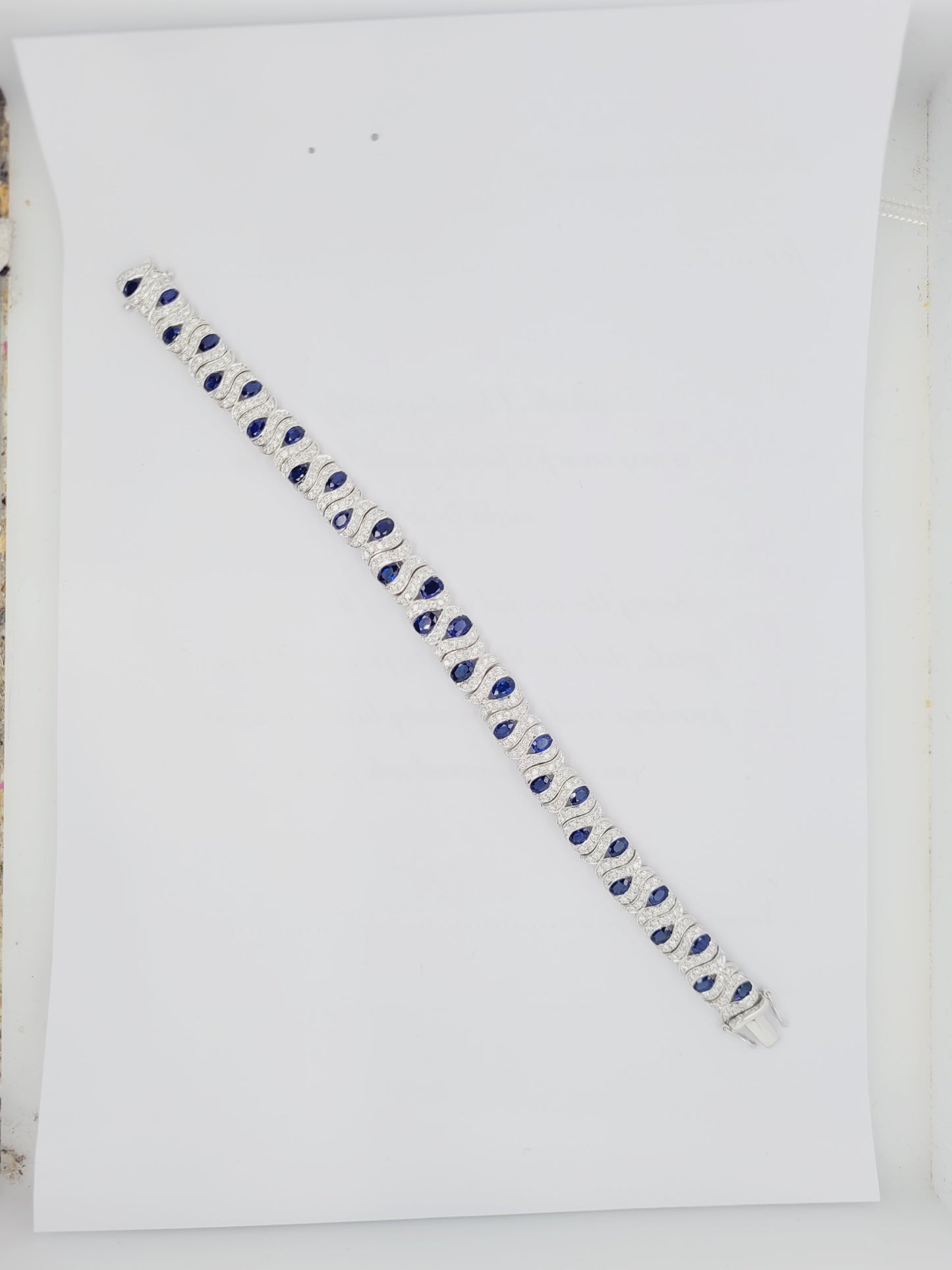 Sapphire and diamond bracelet sku 8694