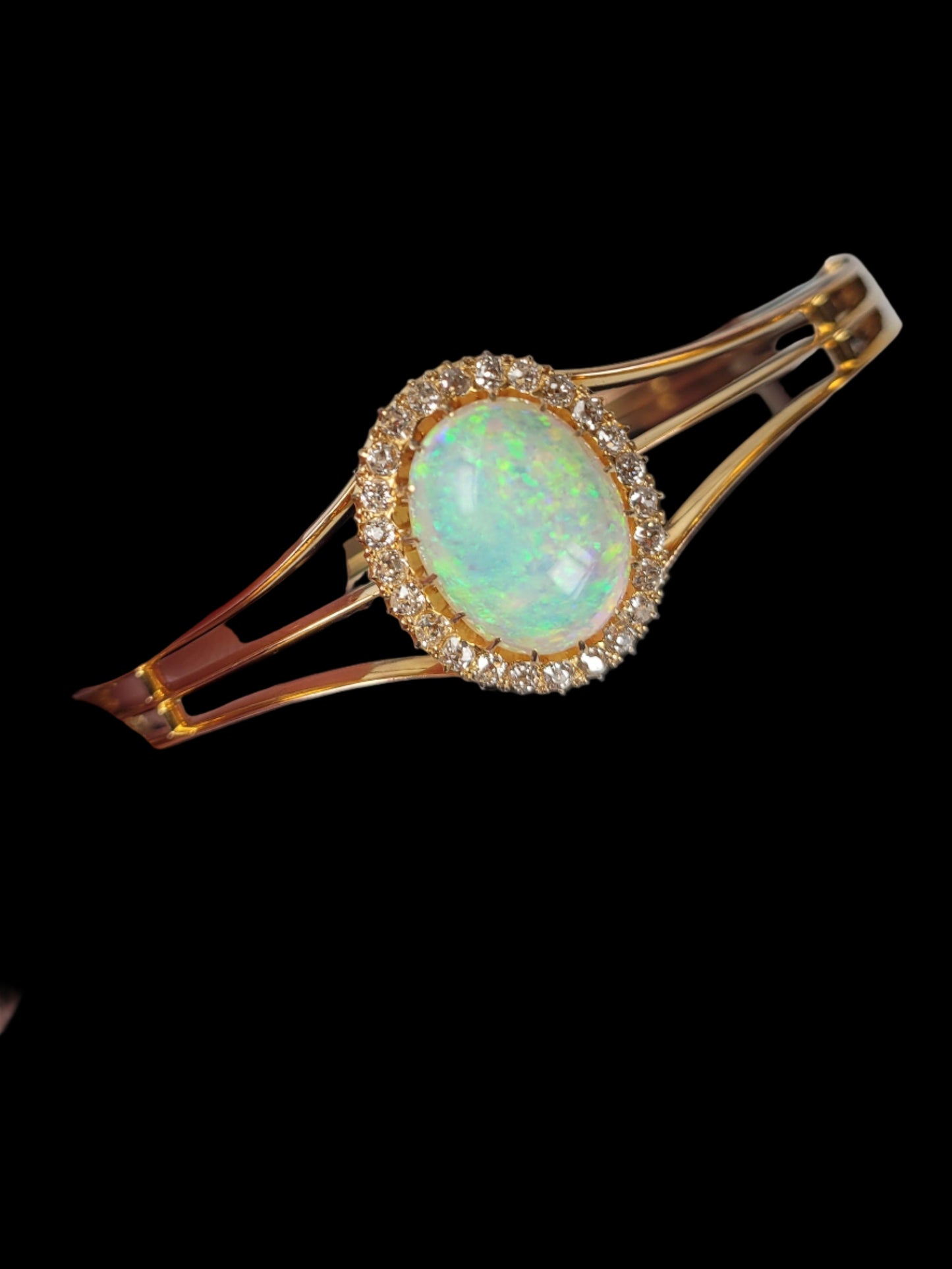 Antique opal and diamond cluster bangle
SKU: 8613
