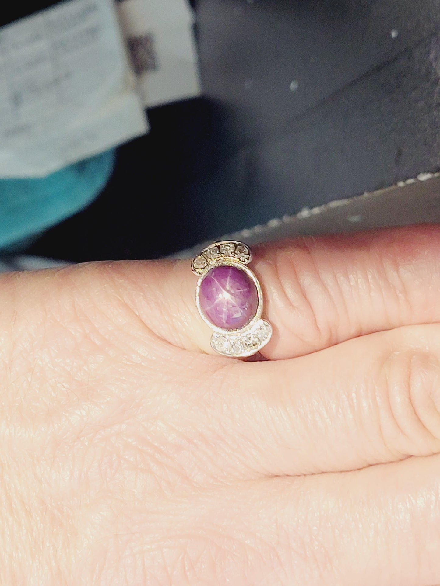 Vintage star ruby ring sku 8690