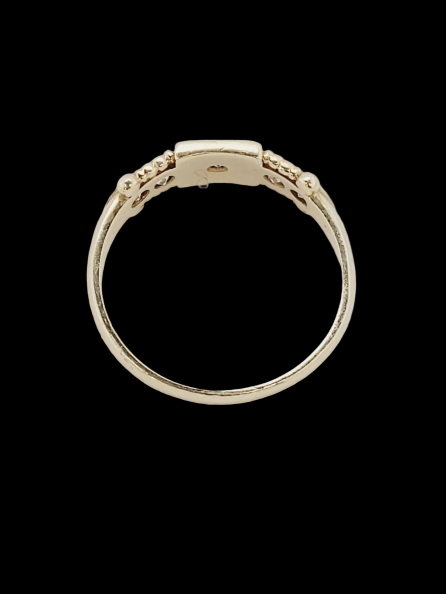Gypsy set diamond yellow gold ring sku 8848