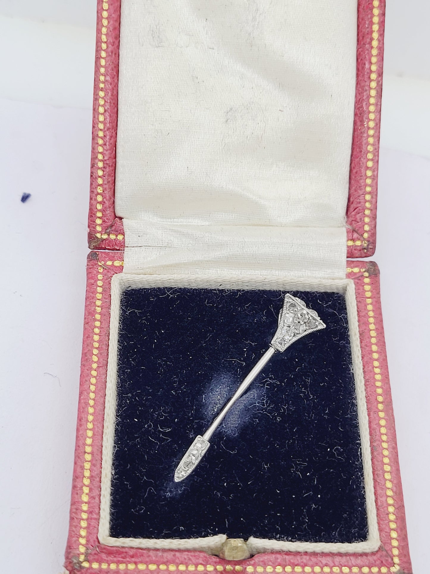 Art deco diamond nail jabot pin
SKU: 7976