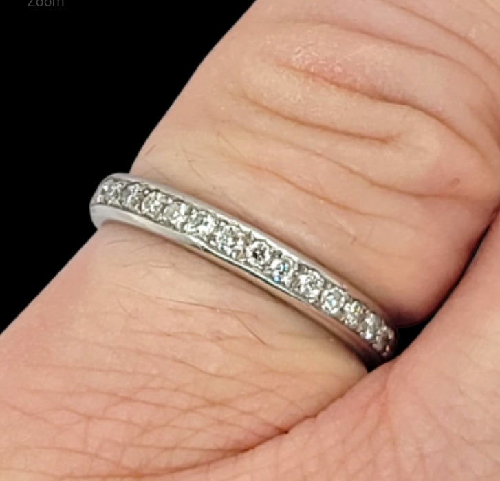 Diamond full hoop platinum ring
SKU: 8298