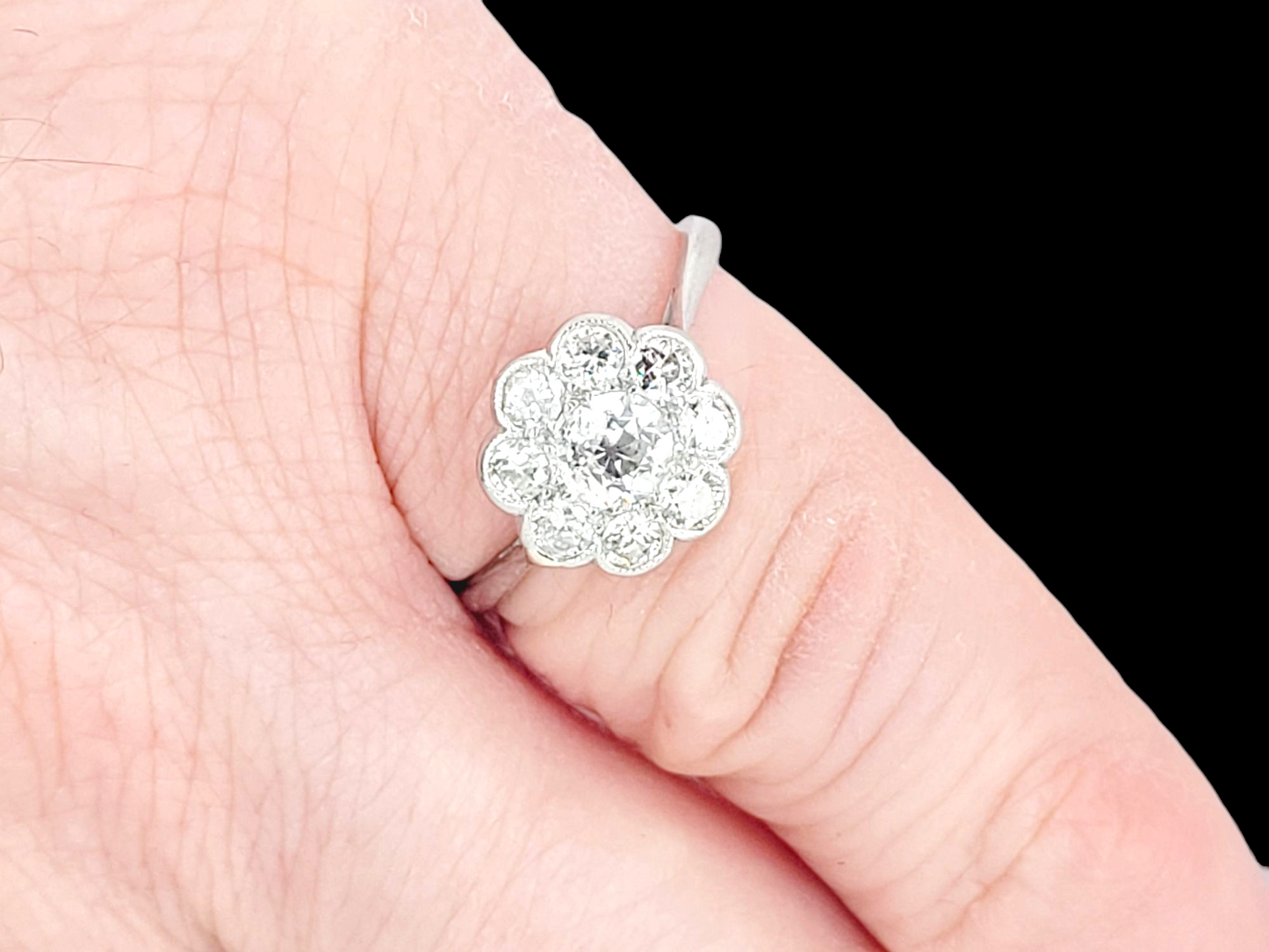 Antique diamond cluster engagement ring
SKU: 8022