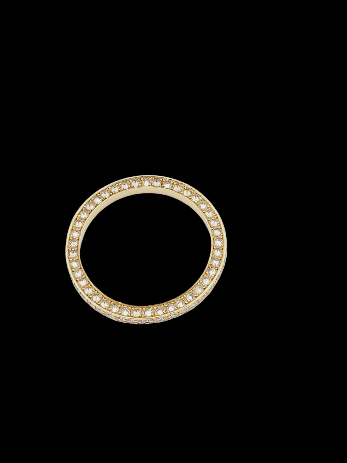 Diamond full hoop yellow gold eternity band sku 8784