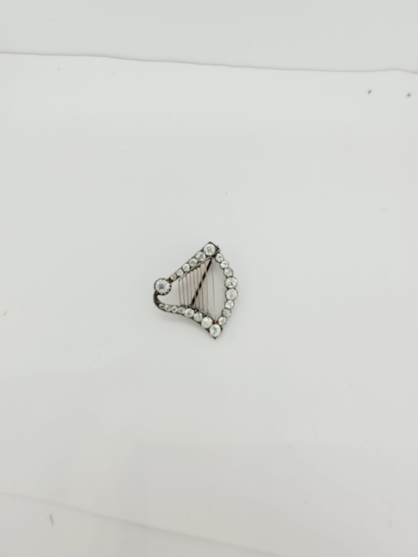 Georgian old mine cut Harp pin sku 9062
