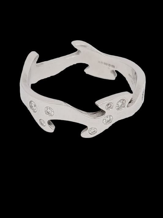 Georg Jensen 18ct white gold and diamond fusion ring
sku 8536