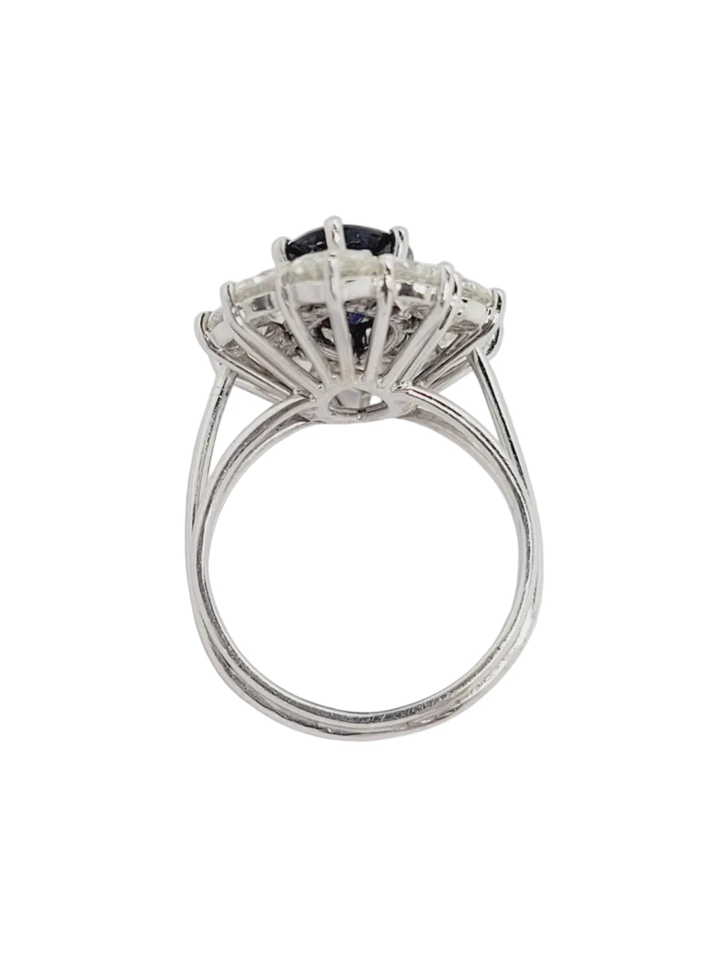 Vintage marquise sapphire and diamond dress ring sku 8983