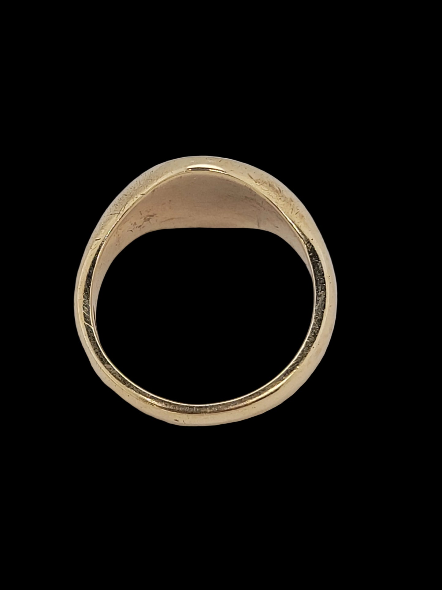 Plain 9ct yellow gold signet ring sku 8968