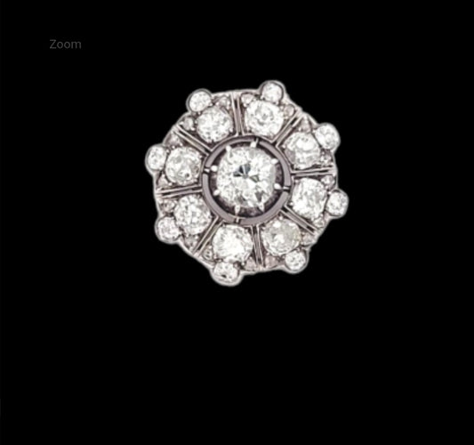 Antique diamond cluster dress ring matches previous earrings
SKU: 7992