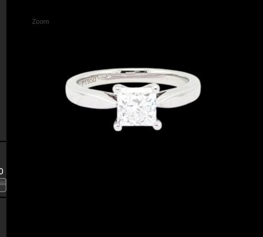 1.21ct E SI1 princess cut diamond engagement ring
SKU: 7790