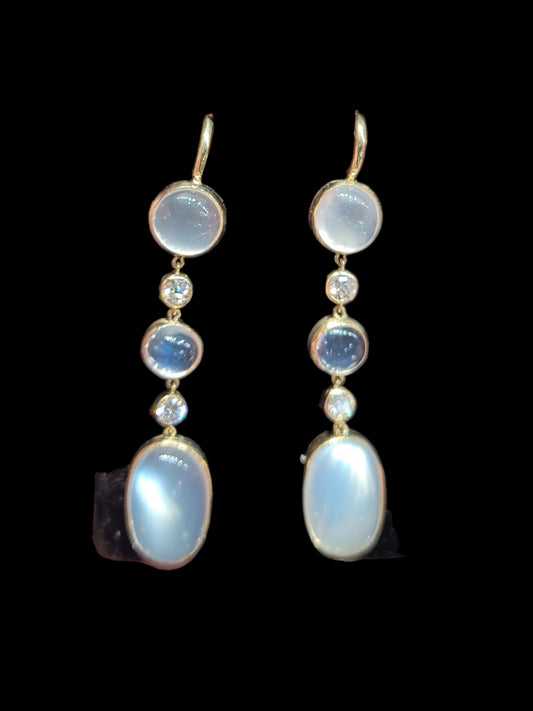 Romantic moonstone and diamond drop earrings
SKU: 8529