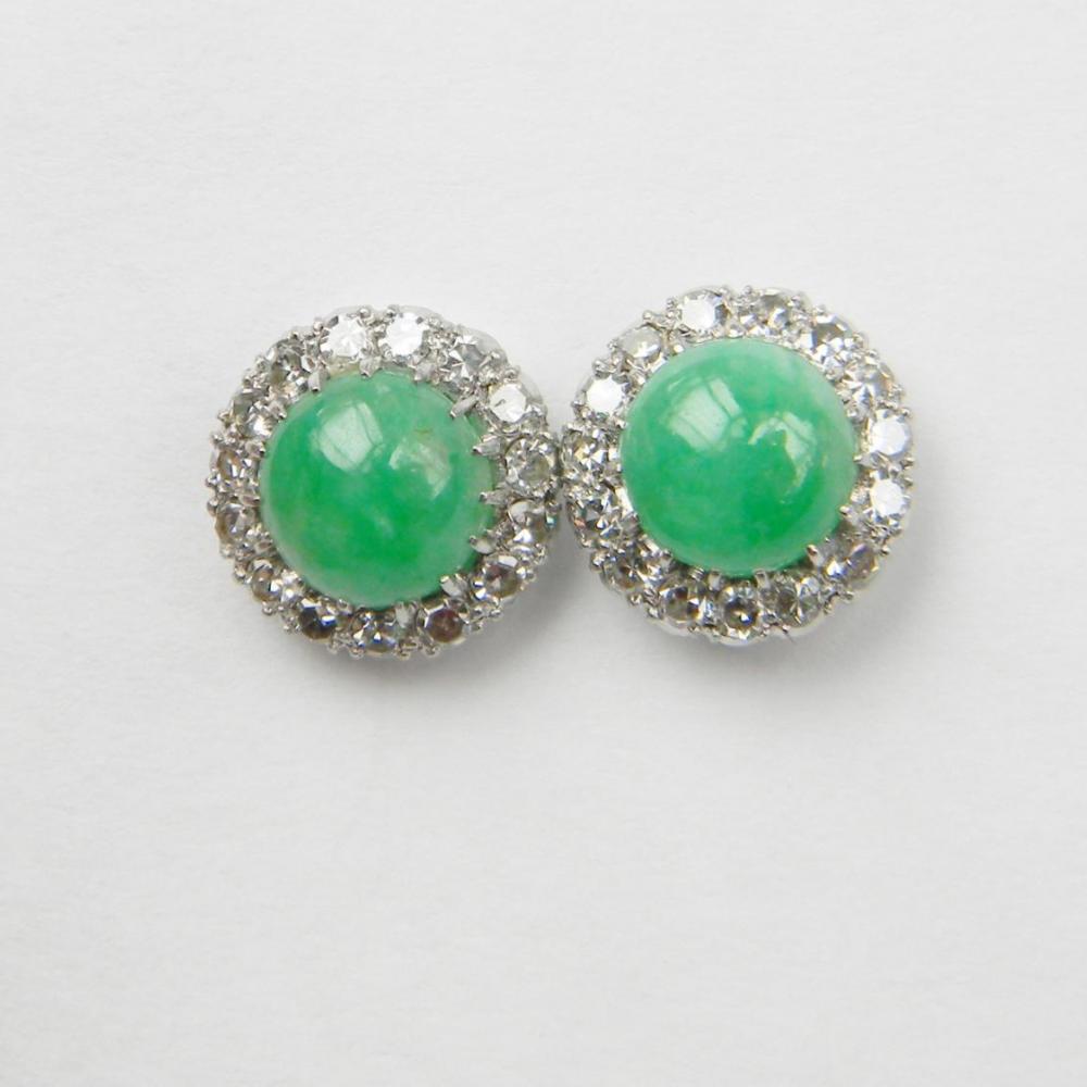 Jade and diamond earrings online