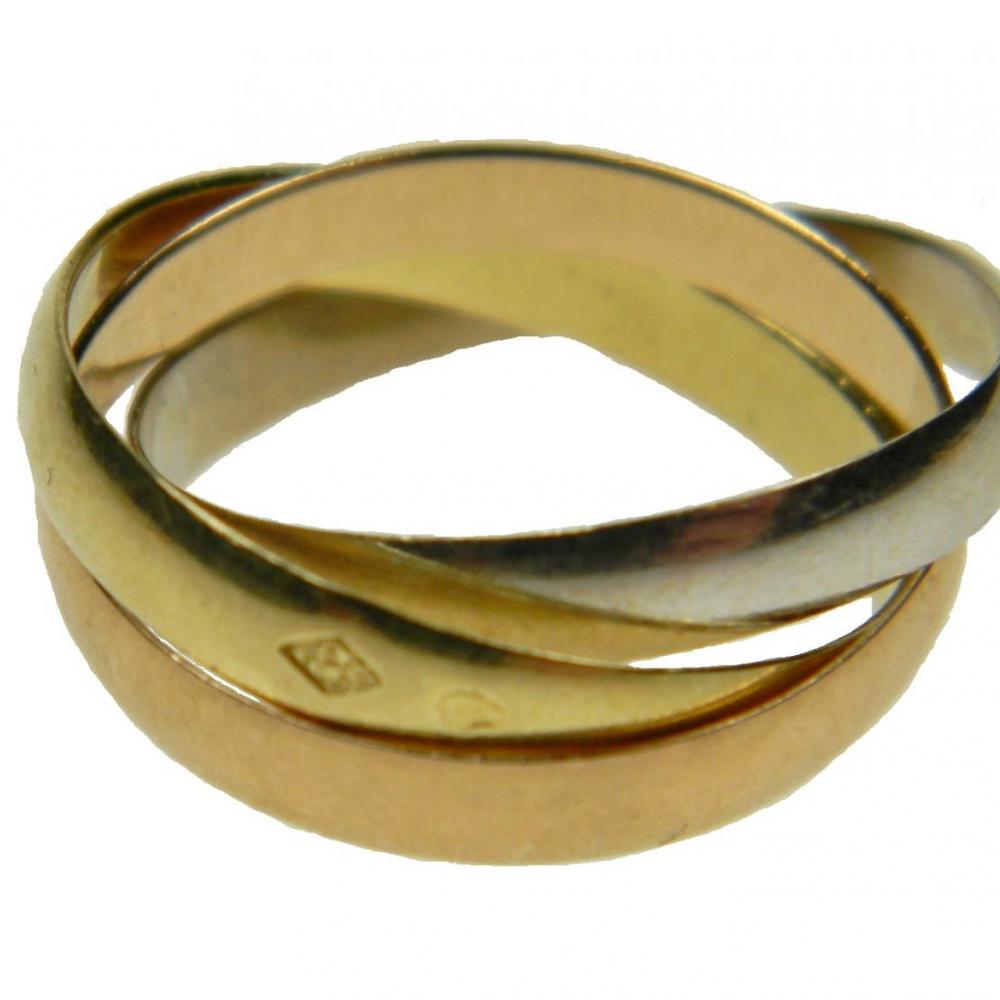 Three colour gold online russian wedding ring