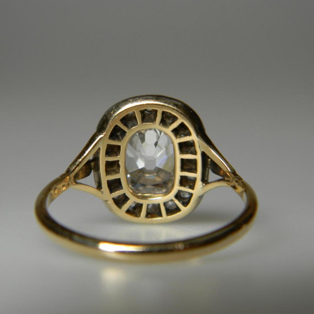 Antique Cushion Cut Diamond Ring | DB Gems