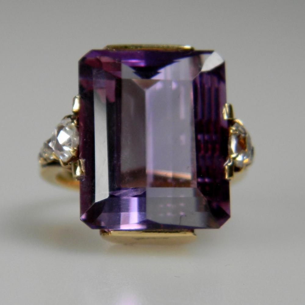 Amazing Amethyst and Diamond Ring | DB Gems