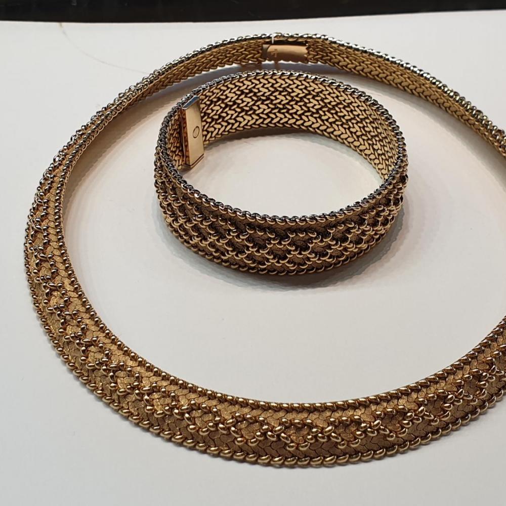 1960's Sannit & Stein 18ct gold necklace and bracelet en suite | DB Gems