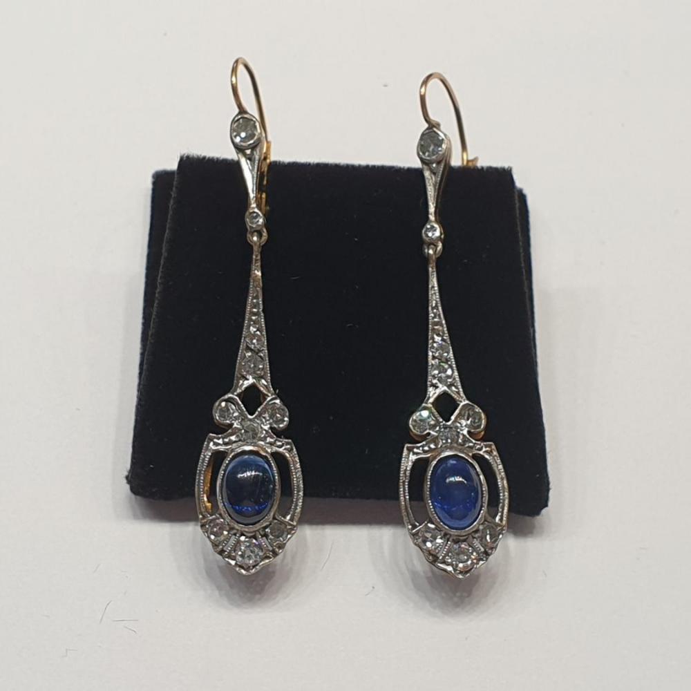sapphire and diamond earrings sapphire and diamond earrings