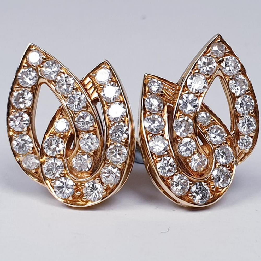 Stylish French Diamond Clip Earrings DB Gems