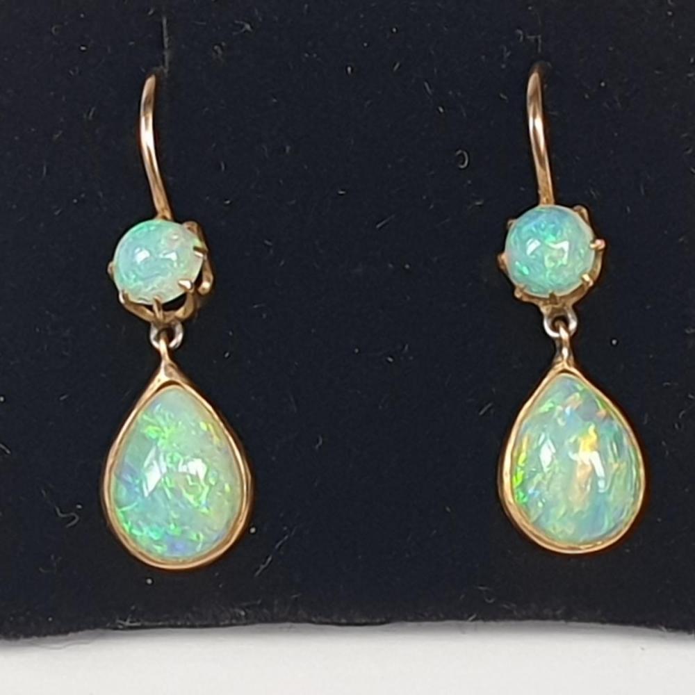 Antique opal drop earrings | DB Gems