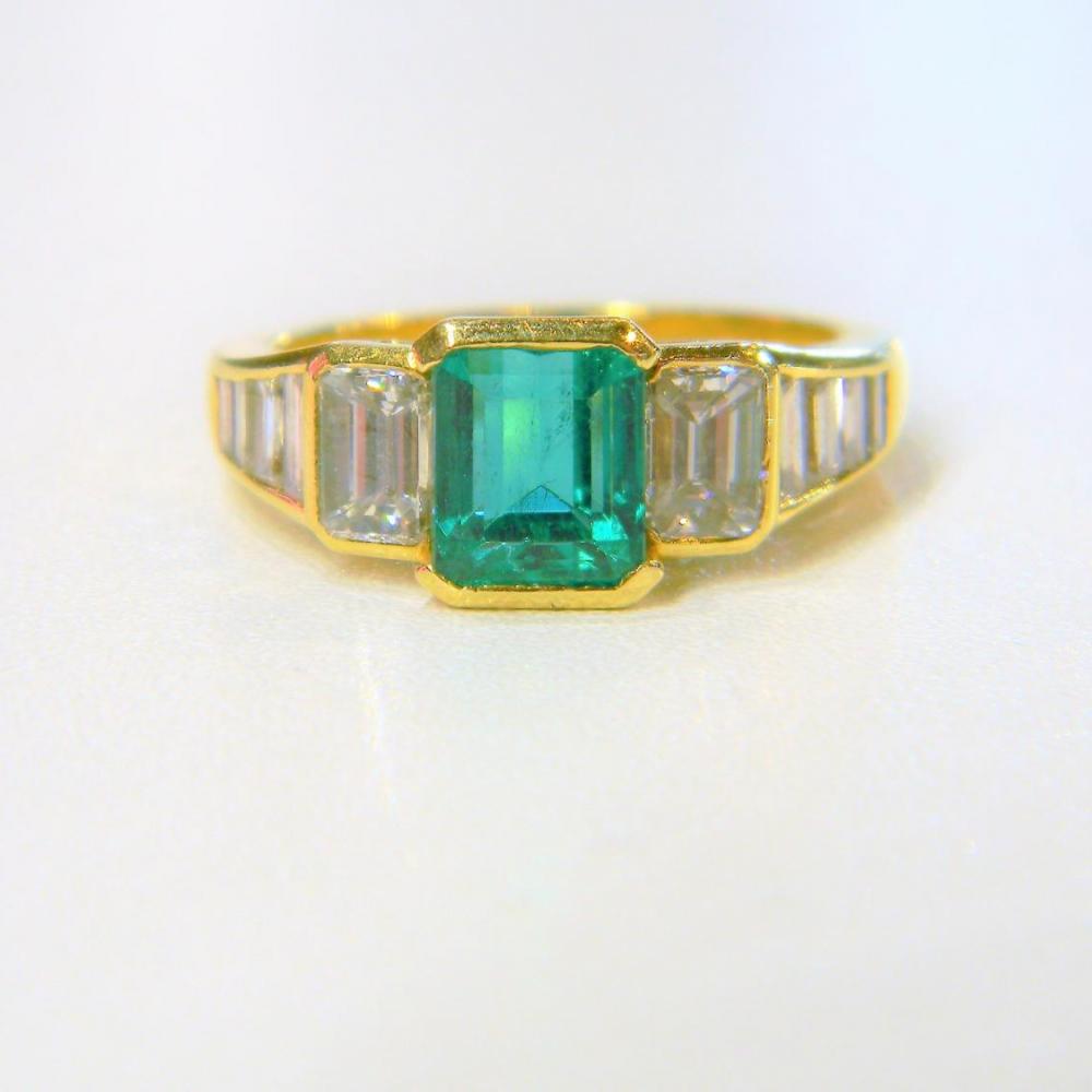 Emerald and Diamond Ring | DB Gems