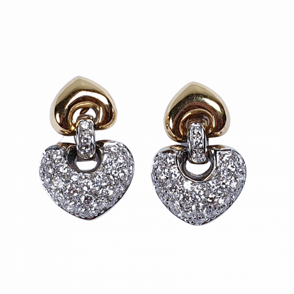 Pave Diamond and Gold Earrings | DB Gems