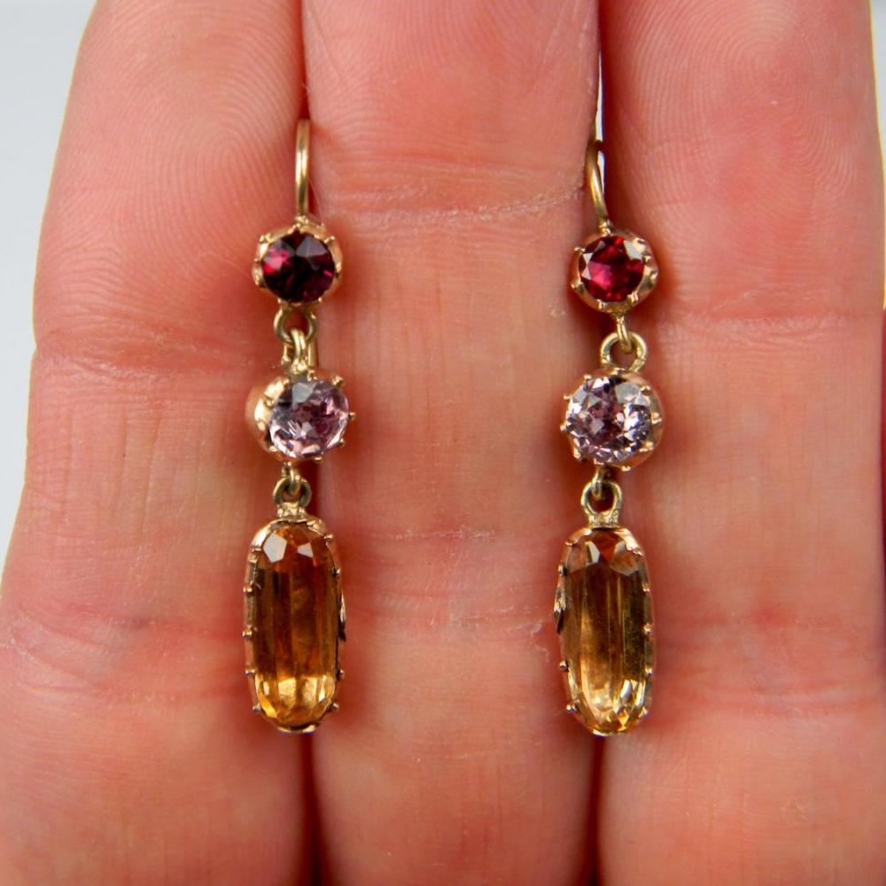Golden topaz earrings on sale