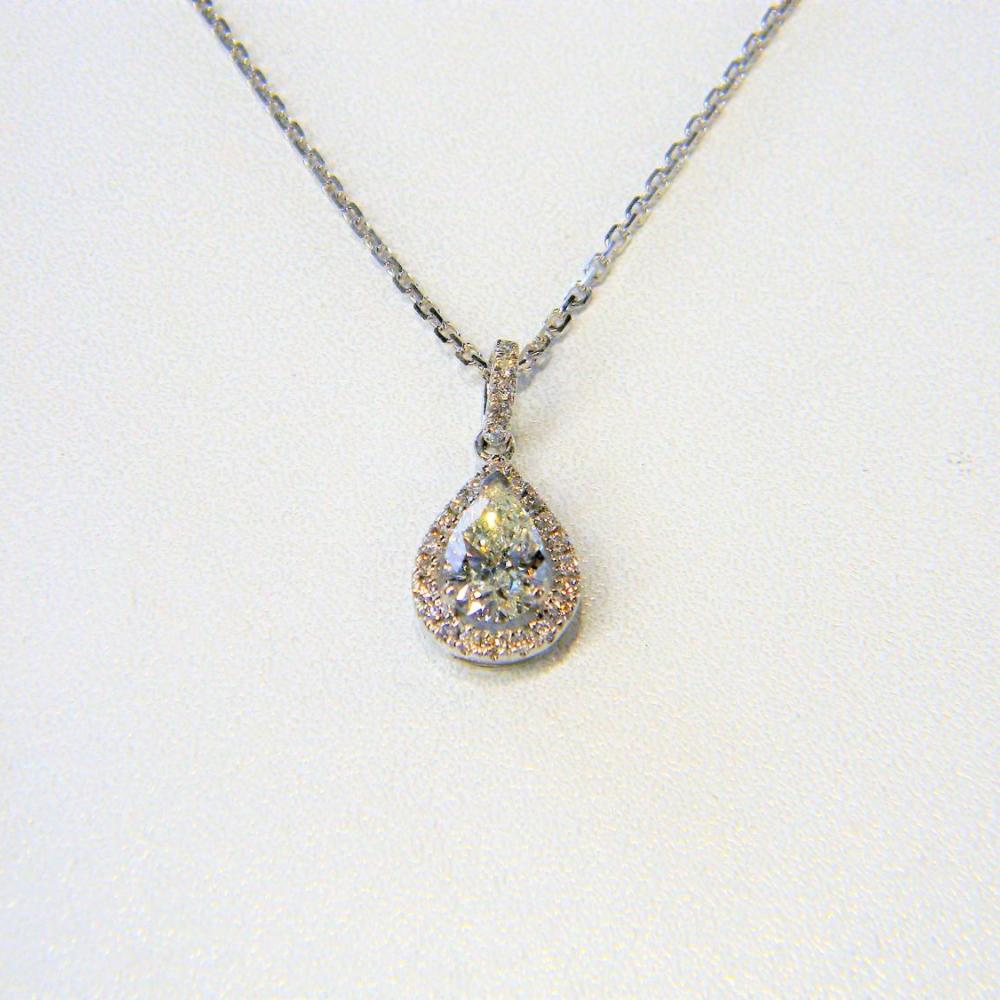 Diamond Pear Drop Pendant | DB Gems