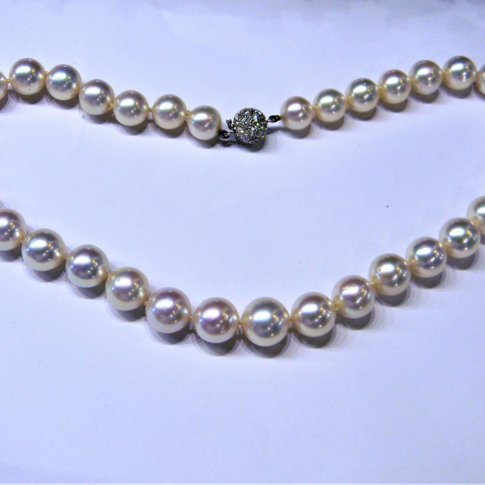 South Sea Pearl Necklace with a diamond ball clasp DB Gems